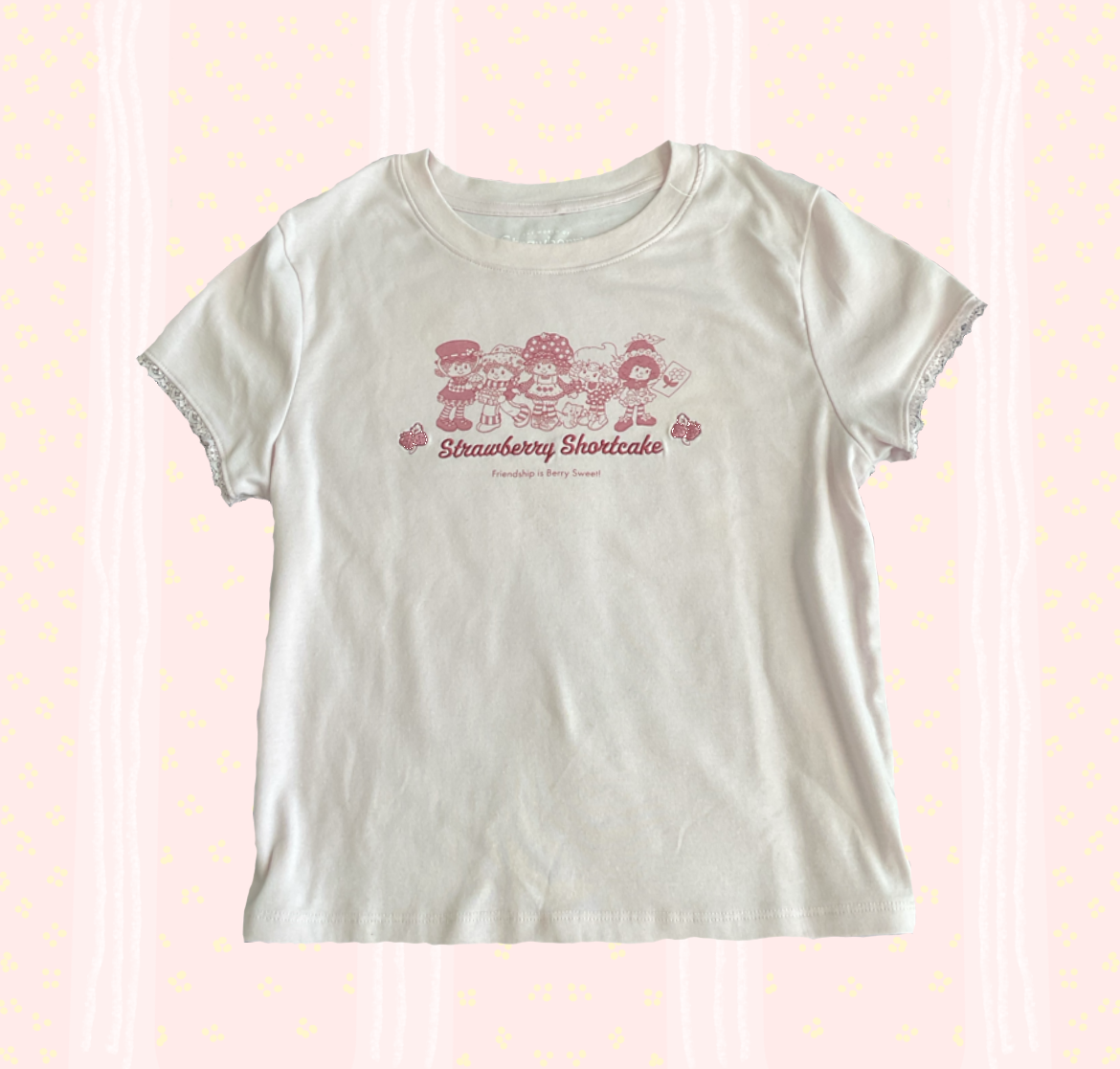 🍓preloved strawberry shortcake pink tee🍓