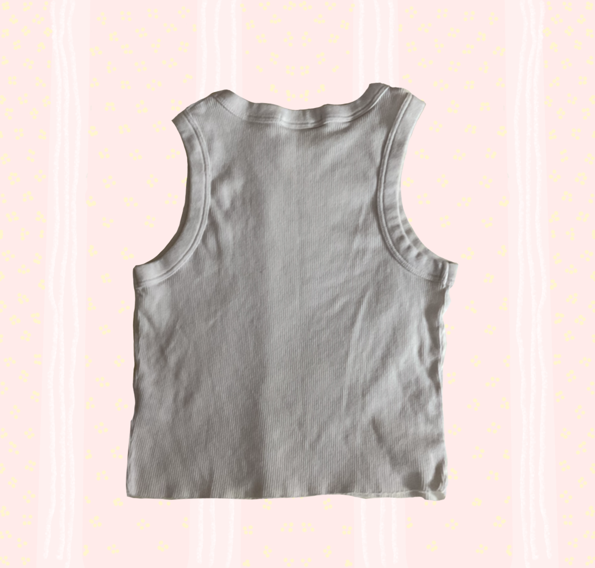 🤍 Preloved Brandy Melville White Ribbed Tank 🤍