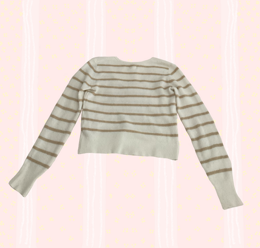 🌼Preloved Aerie beige stripe sweater🌼