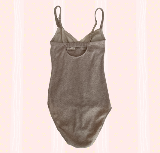 ☁️ Preloved Pointelle Beige Bodysuit ☁️