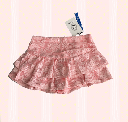 NWT Preloved Cider pink ruffle lace skirt🩷
