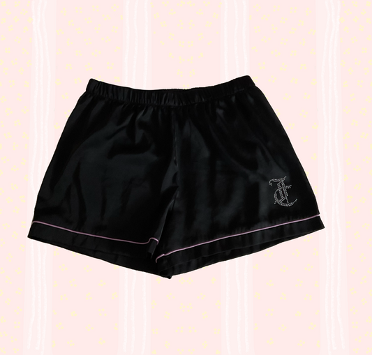 🖤 Preloved Juicy Couture Black Satin PJ Shorts 🩷