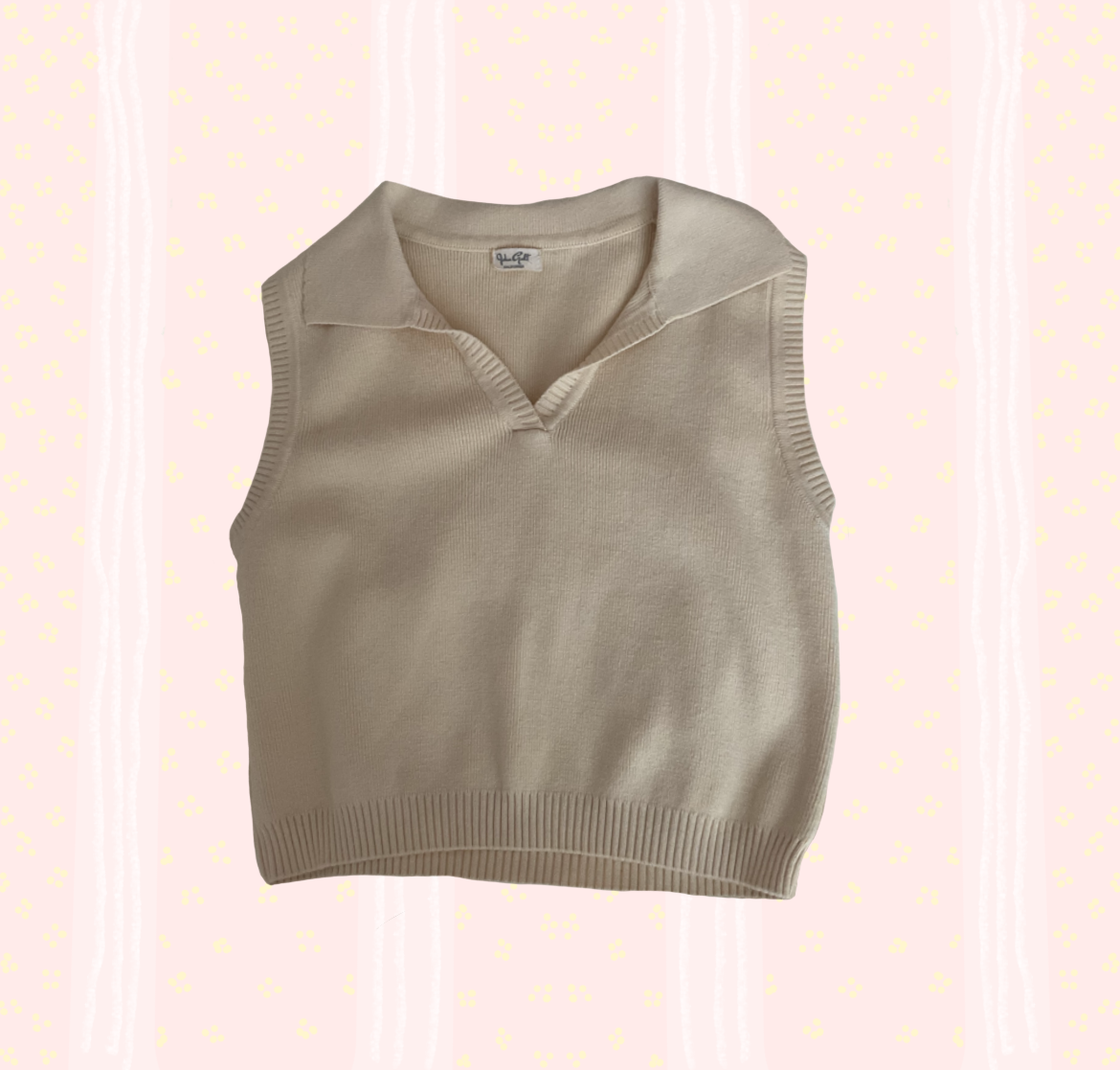 Preloved John Galt pastel yellow vest