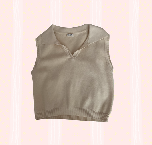 Preloved John Galt pastel yellow vest